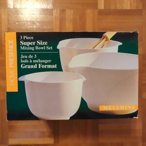 Home Presence 3 Piece Super Size Melamine Mixing Bowl Set